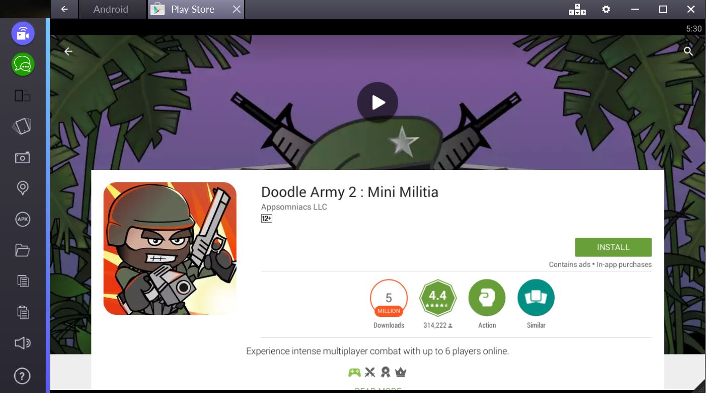 mini militia play online pc